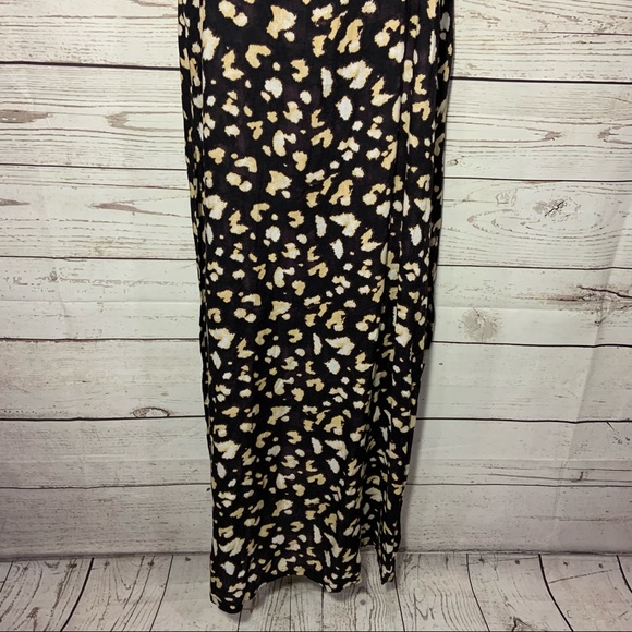 NEW - TopShop Animal Print Halter Maxi Dress Sz M - Picture 4 of 9